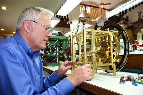 Clockmaker Working on a Clock Stock Image - Image of person, gentleman: 19875411