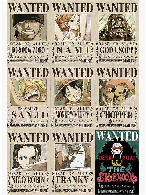 "Straw Hats Bounty Wanted Dressrosa Arc " Art Print for Sale by ...