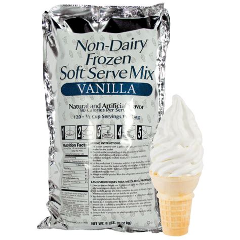 Vanilla Non-Dairy Soft Serve Ice Cream Mix - 6/Case