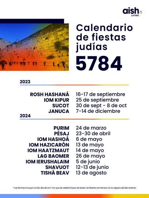 Calendario Judio 2023 2024 | PDF