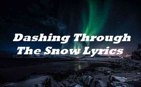 Dashing Through The Snow Lyrics - Song Lyrics Place