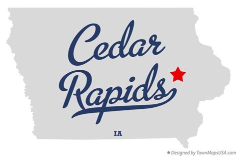 Map of Cedar Rapids, IA, Iowa