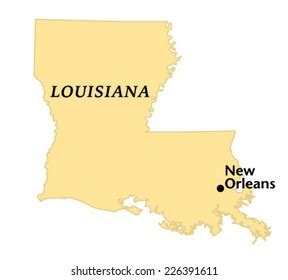 New Orleans In Louisiana Map - Brandi Tabbatha