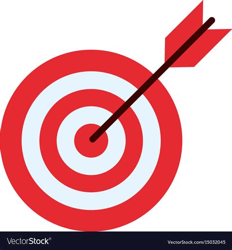 Bullseye with dart icon image Royalty Free Vector Image