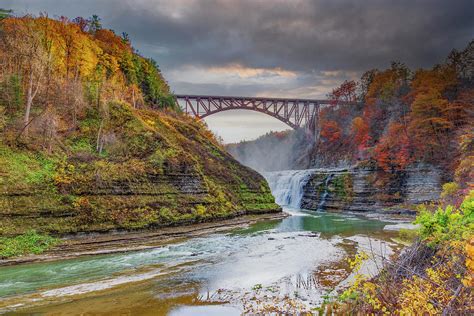 Autumn at the Upper Falls Photograph by Mike Griffiths - Fine Art America