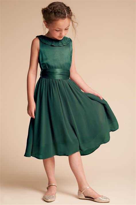 Freya Dress from @BHLDN | Green flower girl dresses, Girls dresses uk, Emerald bridesmaid dresses