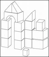 10 Fun And Simple Blocks Coloring Pages For Preschool  sketch template