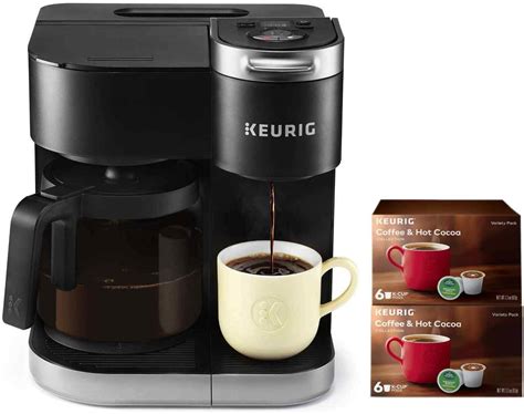 Keurig K-Duo – Cafetera por goteo, una sola taza y jarra para 12tazas, compatible con cápsulas K ...