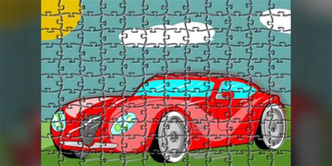 Red Sports Car Puzzle by Friv Games