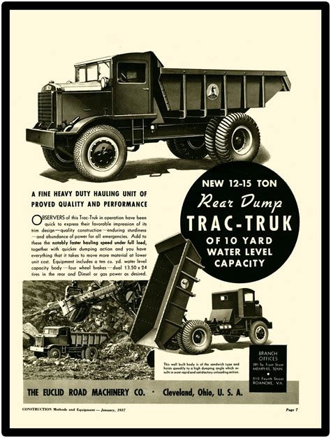 Collectible 1937 Euclid Trac-Truk Heavy Dump Truck Vintage Look New ...