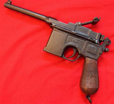 REPLICA WW1 WW2 GERMAN M-96 MAUSER PISTOL BY DENIX BAKELITE | JB Military Antiques