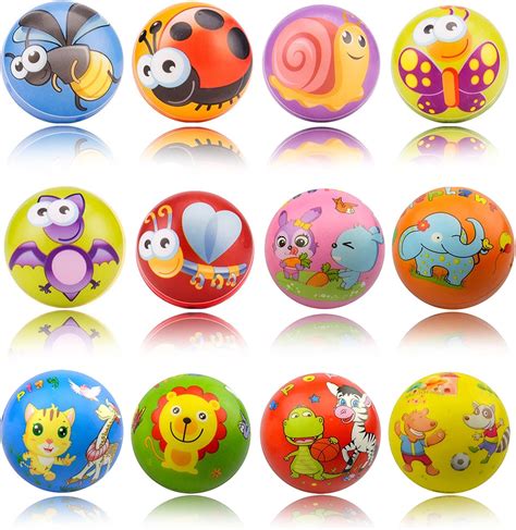 Animal Stress Balls, POTWPOT 12 Pieces Stress Relief Balls Cute Animals ...