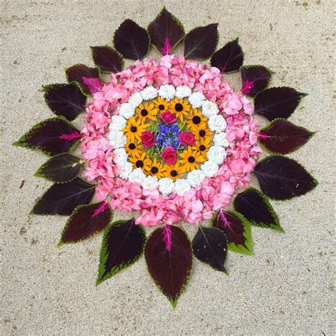 Onam Pookalam Designs Photos And Simple Onam Pookalam Designs Outline ...