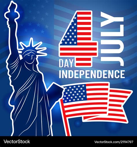 Independence day 4 july poster design template Vector Image