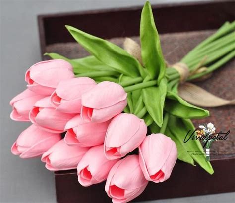 Sweet Pink Tulip Real Touch Tulip Bouquet Small Blush Pink - Etsy ...