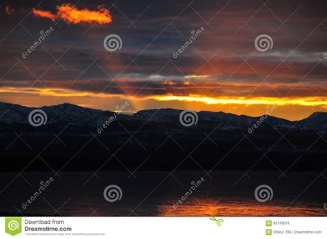 October Sunrise at Yellowstone in Wyoming Stock Photo - Image of ...