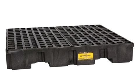 Eagle 4 Drum Spill Containment Pallet - 1640B - With Drain