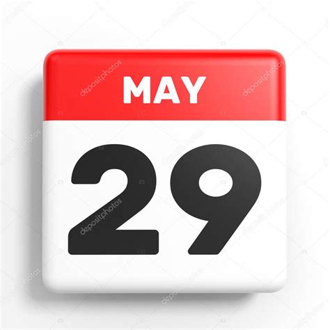 May 29. Calendar on white background. — Stock Photo © iCreative3D ...