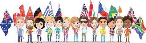 60 Nationalities Vector Graphics - Mega Bundle / National flags and people | GraphicMama