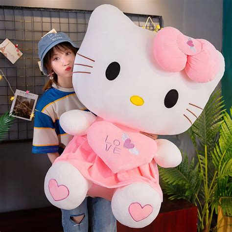 Big Size Cute Sanrio Hello Kitty Pink Melody Plushie Doll Hello Kitty Stuffed Toys Baby Kids ...