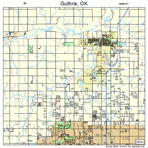 Guthrie Oklahoma Street Map 4031700