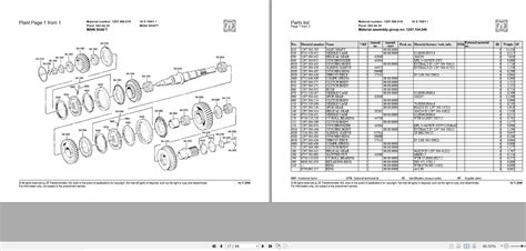 ZF Gearbox 16S 190_1 Spare Parts Catalog 1297.060.015 | Auto Repair ...