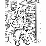 Premium Vector  Electrician Coloring Page For Kids sketch template