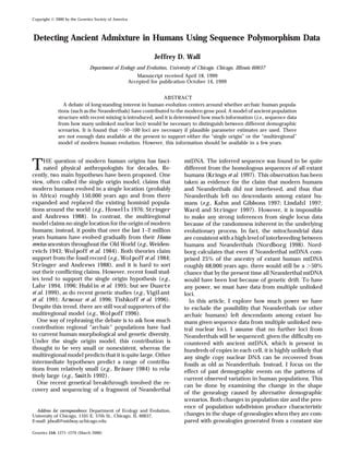 Detecting ancient admixture in humans using sequence polymorphism data (wall) | PDF