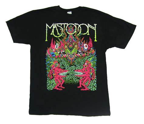 Mastodon Neon Creatures Monsters Black T Shirt New Official Band Merch ...