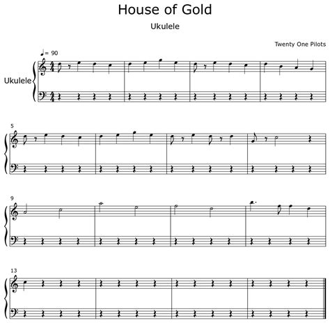 House of Gold - Sheet music for Ukulele