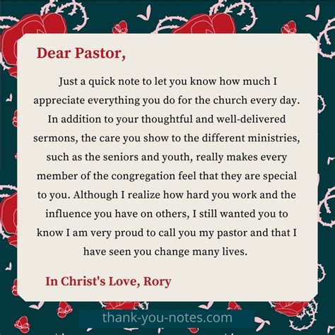 How To Thank Your Pastor - The Thank You Notes Blog