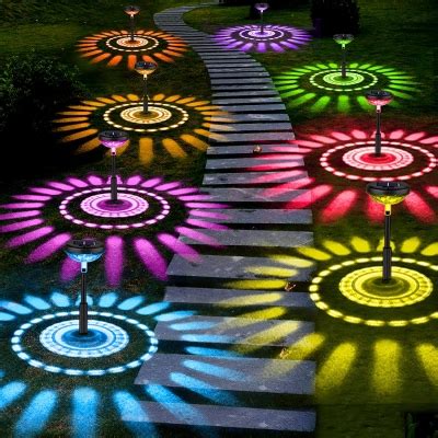 Solar Pathway Lights Outdoor Color Changing Solar Lights - Craftionary