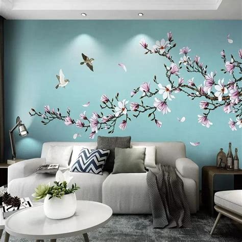 Tree Branch Stencil For Bedroom Walls| Wall Painting Designs| Wall ...