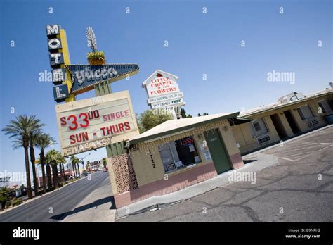 A low cost motel in Las Vegas Nevada USA Stock Photo - Alamy