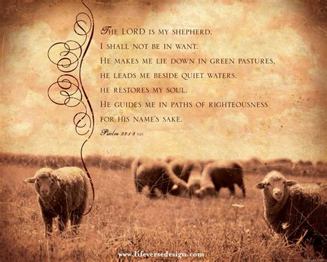 Psalm 023 — THE LORD IS MY SHEPHERD {Vintage} - Life Verse Design