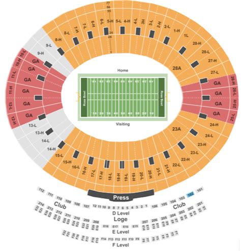 Rose Bowl Seating Chart Rows | Brokeasshome.com