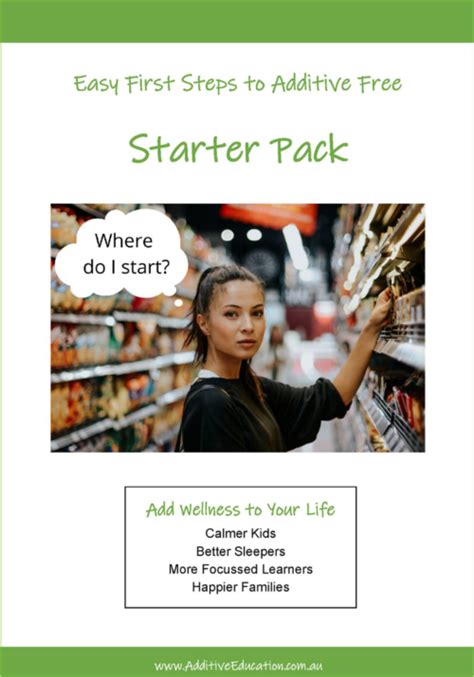 Starter Pack - Easy First Steps to Additive Free (PDF Download) - Additive Education improving ...