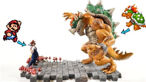 I made a Realistic BOWSER vs MARIO out of Clay - YouTube