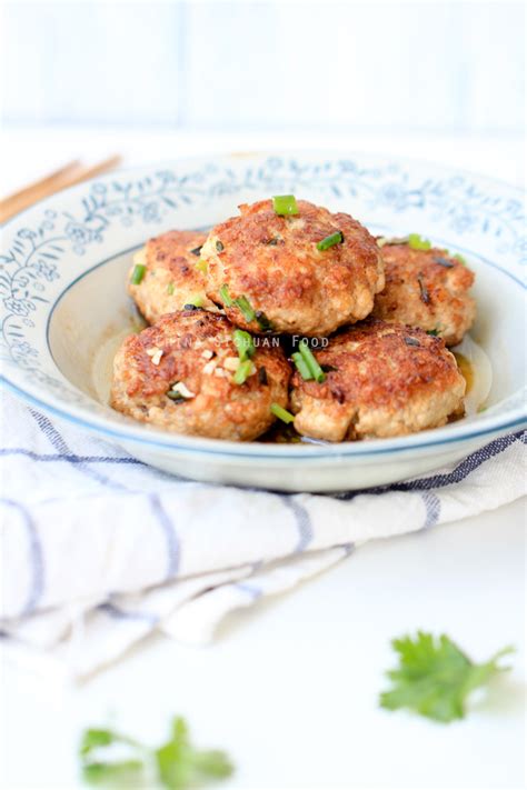 Minced Pork and Tofu Fritters - China Sichuan Food