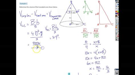 Truncated Cone Volume Formula