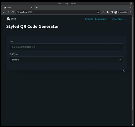 Styled QR Code Generator — Lona