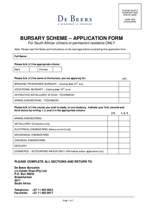 2023 Student Bursary Application Form Fillable Printable Pdf And Forms ...