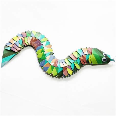 origami snake | Origami for beginners, Origami snake, Origami