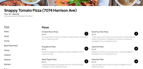 Snappy Tomato Pizza Menu With Prices [Updated July 2024] - TheFoodXP