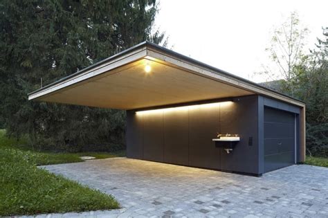 Cantilever roof | House design, Garage design, Modern garage