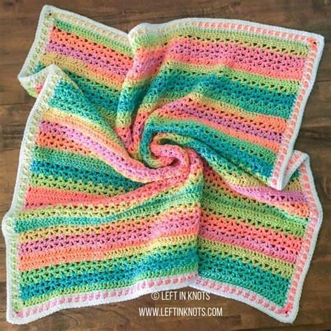 Crochet Neon Baby Blanket - Free Pattern - Left in Knots