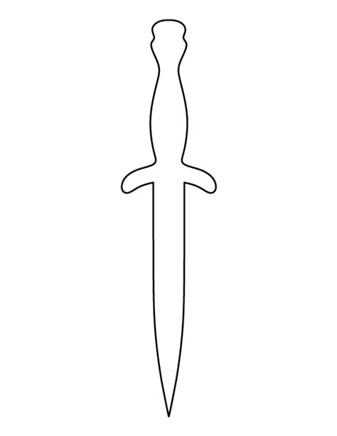 Printable Dagger Template