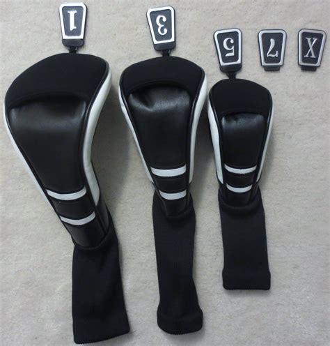 3 Piece Deluxe Golf Club Headcover Set including Driver, Fairway Woods ...