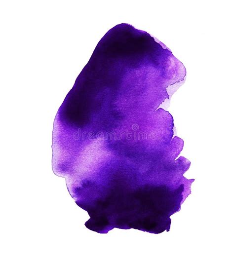 Dark Purple Watercolor Brush Strokes Stock Illustration - Illustration ...