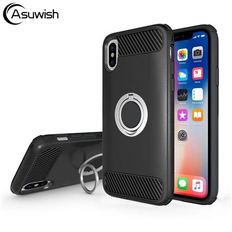 Magnetic Ring Holder Car Phone Case For Apple iPhone XS Max X XR 8 7 6 ...